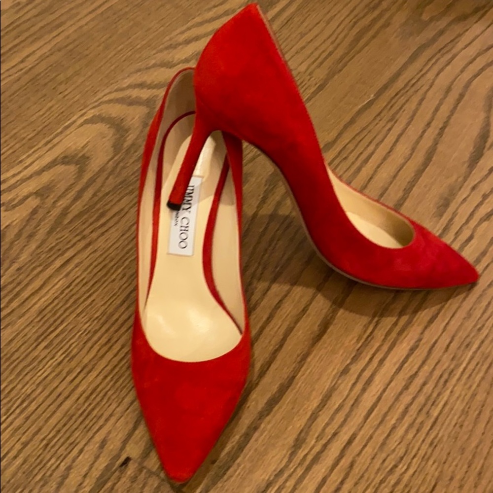 Jimmy Choo Romy Pointy Toe Pump 39 Red